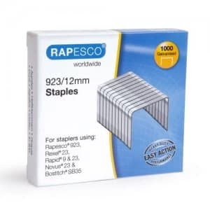Rapesco 923/12mm (23 Type) Galvanised Staples PK1000