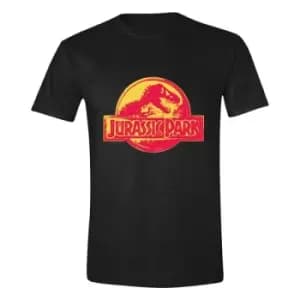 Jurassic Park T-Shirt Sunset Logo Size L