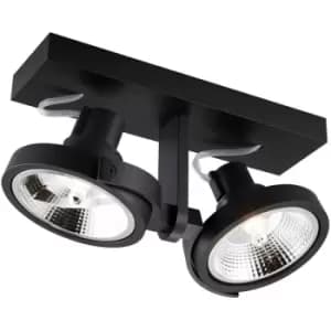 Zumaline Lighting - Zumaline Master Twin Ceiling Spotlight, Black, 2x GU10/ES111