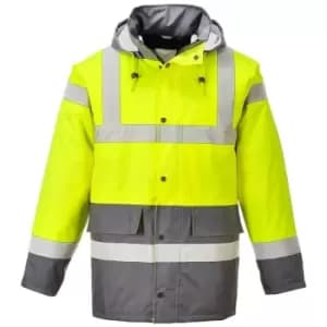 Portwest - S466YGYM - sz M Hi-Vis Contrast Traffic Jacket - Yellow/Grey - Yellow/Grey