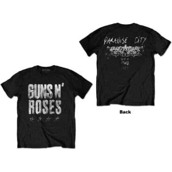 Guns N' Roses - Paradise City Stars Unisex Large T-Shirt - Black