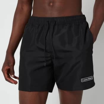 Calvin Klein Mens Medium Drawstring Swim Shorts - Black - L