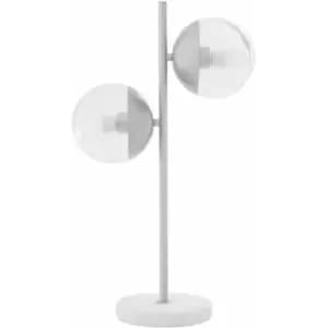 Premier Housewares Revive Chrome Finish 2 Light Table Lamp