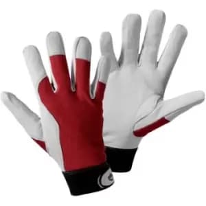 L+D Griffy 1706-8 White, Red Nappa Leather 8 EN 388 CAT II