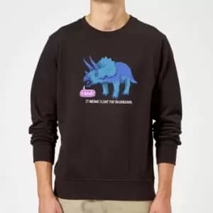 RAWR! It Means I Love You Sweatshirt - Black - 5XL