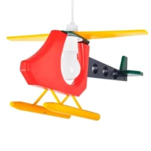 Childrens 3D Helicopter Pendant Shade in Multi Colour