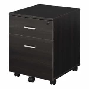 Valentina 2 Drawer Locking Filing Cabinet with 5 Wheels, black
