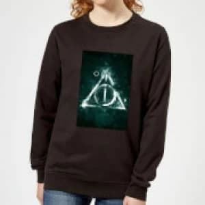 Harry Potter Hallows Painted Womens Sweatshirt - Black