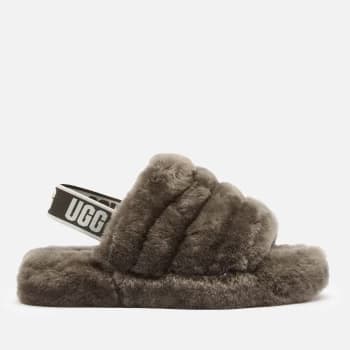 UGG Kids Fluff Yeah Slide Slippers - Charcoal - UK 13 Kids