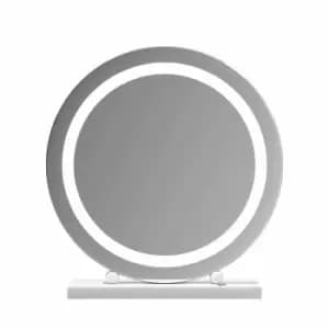 At Home Comforts Lucille Hardwood Round LED Strip Frameless