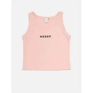 Skinny Dip Embroidered Vest Top - Pink