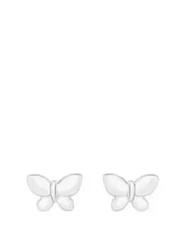 Simply Silver Sterling Silver 925 Butterfly Stud Earrings