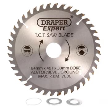 Draper Expert TCT Saw Blade 184 x 30 40 Tooth