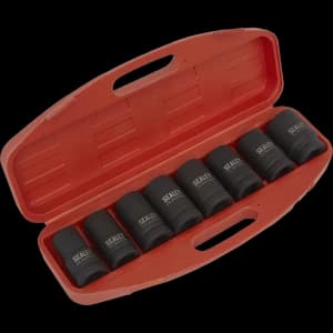 Sealey 8 Piece 1" Drive Deep Impact Socket Set Metric 1"