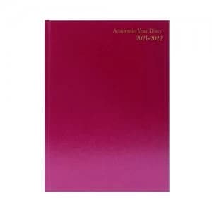 Academic Diary Week To View A4 Burgundy 2021-22 KF3A4ABG21
