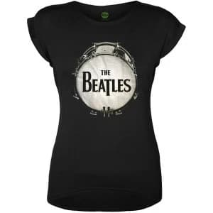 The Beatles - Drum Womens Large T-Shirt - Black