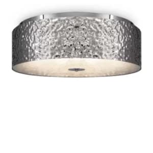 Modern Ripple 5 Light Chrome Ceiling Lamp