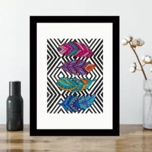 SC4533558042 Multicolor Decorative Framed MDF Painting