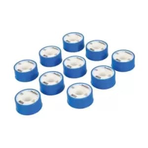 Silverline White PTFE Thread Seal Tape 10pk - 19mm x 12m