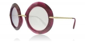 Dolce & Gabbana DG6105 Sunglasses Fuschia Glitter Gold 31057V 50mm