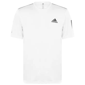 adidas Mens Tennis Club 3-Stripes T-Shirt - White