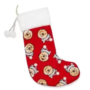 Winnie Pattern Christmas Stocking