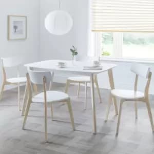 Casa Set of 4 Dining Chairs White White