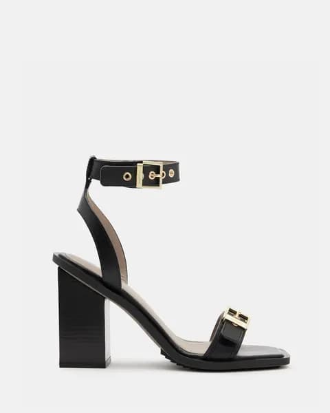 AllSaints Pamela Leather Heel Sandals