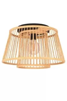 Hykeham IP20 Natural Boho Style Flush Lighting