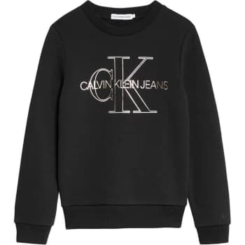 Calvin Klein Jeans Calvin Klein Met Monogram Crew Neck Sweater - Black BEH