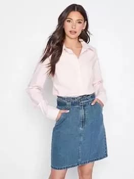 Long Tall Sally Tall Denim Mini Skirt - Blue Size 14, Women