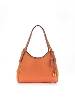 Coach Mixed Leather With Suede Gusset Lori - Tan