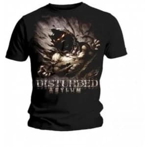 Disturbed Asylum Mens Black T Shirt Small