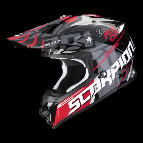 Scorpion VX-16 Evo Air Rok Black-Red Offroad Helmet 2XL