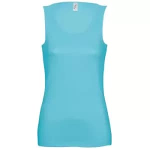SOLS Womens/Ladies Jane Sleeveless Tank / Vest Top (M) (Blue Atoll)
