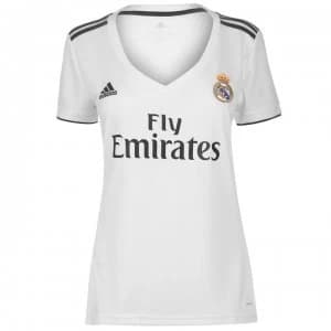 adidas Real Madrid Home Shirt 2018-2019 Ladies - White/Black