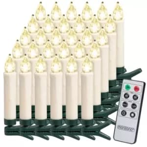 LED Christmas Tree Candles 30 Pcs Warm White