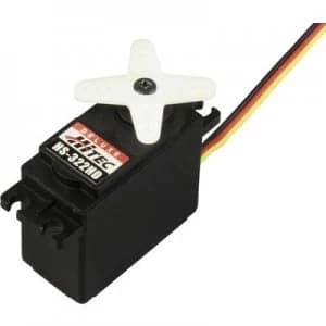 Hitec Standard servo HS-322HD Analogue servo Gear box material: Carbonite Connector system: JR