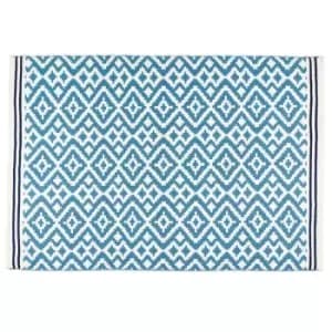 Origins Aztec Rug Blue and Navy 120 x 170cm