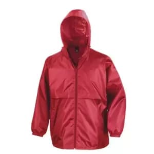 Result Mens Core Adult Windcheater Water Repellent Windproof Jacket (S) (Red)