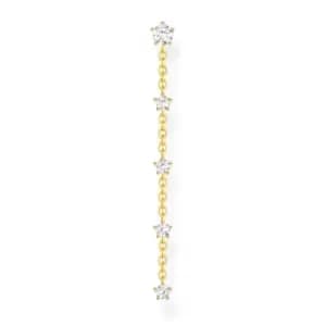 THOMAS SABO Gold Plated CZ Stones Single Drop Earring