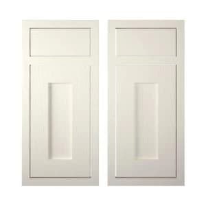Cooke Lewis Carisbrooke Ivory Framed Corner base drawerline door W925mm Set of 2