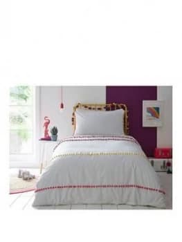 Appletree Pom Pom Stripe Duvet Cover Set - Double