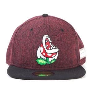 Nintendo - Piranha Plant Unisex Snapback Baseball Cap - Red/Black