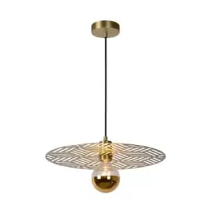 Olenna Retro Pendant Light - Ø40cm - 1xE27 - Matt Gold, Brass