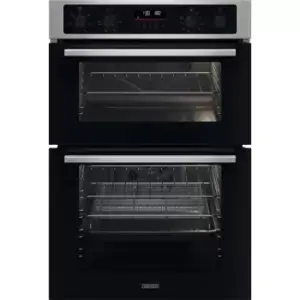 Zanussi Series 40 AirFry ZKCNA7XN Built In Electric Double Oven - Black / Stainless Steel - A Rated