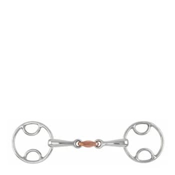 Shires Bevel Bit With Copper Lozenge - Silver