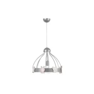 Kiki Bunny Cylindrical Pendant Ceiling Light, Silver
