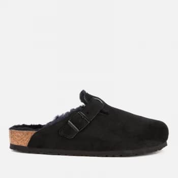 Birkenstock Mens Boston Shearling Lined Mules - Black - UK 7.5/EU 41