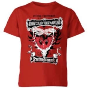 Harry Potter Triwizard Tournament Durmstrang Kids T-Shirt - Red - 11-12 Years